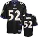 Ray Lewis Jersey: Reebok Black Replica #52 Baltimore Ravens Jersey - Medium