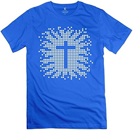 Sihan Men's T-shirt Cross ChurchReligion Jesus Design Size S RoyalBlue