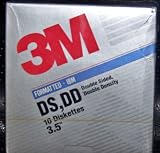 3M Double Sided Double Density 3.5 Diskette Floppy Disk Box of 10 Lifetime Warranty