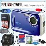 Bell & Howell WP5 Waterproof 12.2MP 5X Digital Camera Blue Bundle