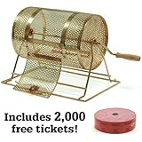 Small Brass Raffle Drum w/2,000 Free Tickets by Midway Monsters