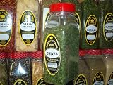 CHIVES FRESHLY PACKED IN LARGE JARS, spices, herbs, seasonings