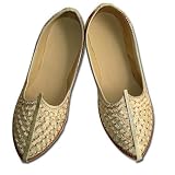 Punjabi Shoe With Makdi Crayp And Thread Work For Men (Free Shipping, No Minimum Purchase)