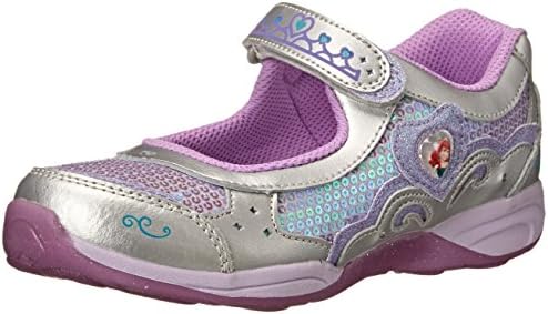 Stride Rite Disney WL Ariel MJ Athletic Shoe (Infant/Toddler/Little Kid),Silver/Lilac,10 M US Toddler
