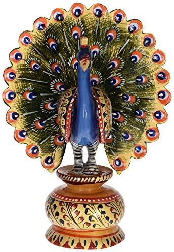 Kapasi Handicrafts Teak Wood Dancing Peacock Decorative showpiece ( 4.5 x 2 x 6 Inches)
