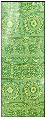 Green Floral Print Yoga Mat