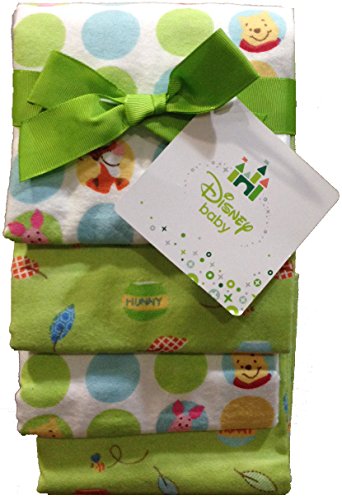 Winnie the Pooh Flannel Baby Receiving Blankets Set of 4