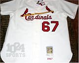 Authentic Mitchell & Ness 1967 St. Louis Cardinals #67 Commemorative Home Jersey - Size 52