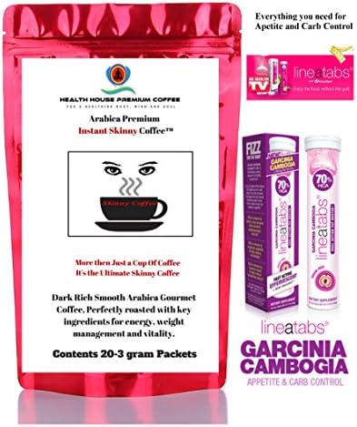 Instant Skinny Coffee -Weight Loss Diet ++ Plus Bonus, Lineatabs 70% Hca, Fat Burners for Men &amp; Women Amazon Special