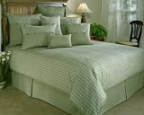 8pc Southern Textiles Kensington Green Check Print King Bedding Bed in a Bag Comforter Set