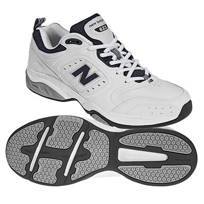 New Balance Men's Mx623 Training Shoe,White/Navy,8.5 D