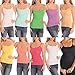 Camisoles with Adjustable Straps Premium 100% Cotton 6-Pack