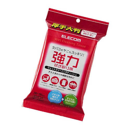 ELECOM ウェットクリーニングティッシュ WC-JU20LP