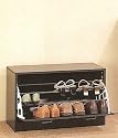 Single Cappuccino Finish Shoe Cabinet