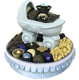 Round 8-Inch Baby Boy Basket
