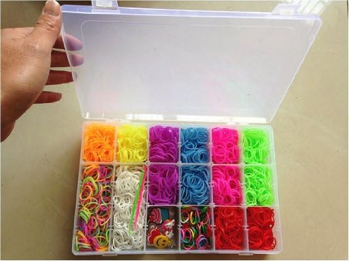 Chinaoutlet Loom Bandz Kit & Clips Collection with 3400 Bandz + 150 Clips + 6 Hooks + 1 Pack Charm 10 Beautiful Colors and Great Storage Case