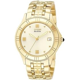 Citizen Men's Gold-Tone Eco-Drive Lucca Watch #BM6242-50P