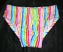 END OF SUMMER SALE Mens Bikini Brief Swimwear/Underwear Nylon/Lycra RainbowStripe