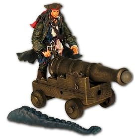 Pirates of the Caribbean 3 3/4" Action Figures with Deluxe Accessories - Jack Sparrow with Black Pearl Canon