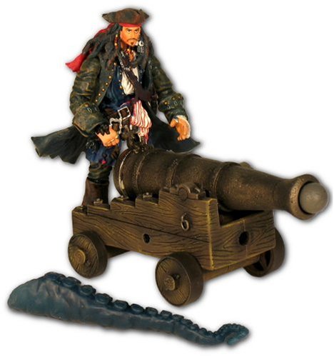 Pirates of the Caribbean 3 3/4" Action Figures with Deluxe Accessories - Jack Sparrow with Black Pearl Canon