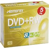 Memorex DVD+RW 4.7GB 5PK 8X  HANG ( 32025517 )