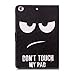 iPad Mini 3 Case,iPad Mini 2 Case,iBerry Folio Slim PU Leather Smart Case Cover with Auto Sleep / Wake Feature for Apple iPad Mini 1/2/3,Flip Wallet Case Design,Don't Touch My Pad
