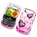 RIM Blackberry Gemini Curve 8520 & 8530 (T-Mobile/ AT&T) Snap-On Protector Hard Case Image Cover "Purple Love" Design