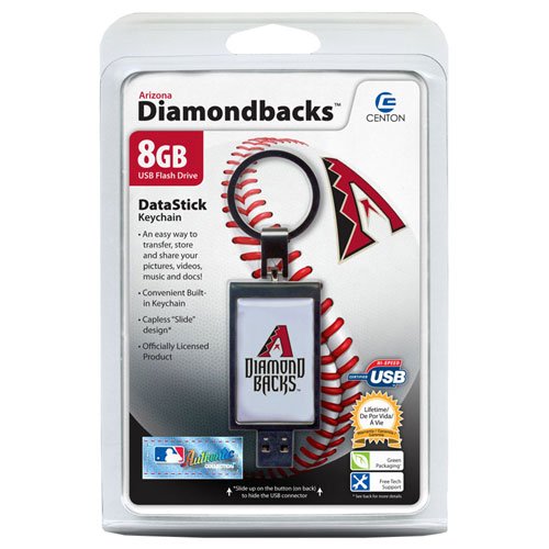 Arizona Diamondbacks DataStick Keychain 8 GB USB 2.0 Flash Drive DSK8GB-ARI