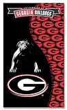Case of 12 100% Cotton Velour Collegiate Beach Towels 30x60 Georgia Bulldogs - Vertical
