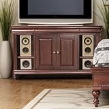 IMAGE OF Berry Hill Media Console w 2 Doors in Brown Finish