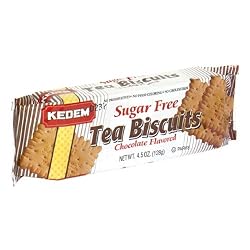 Kedem Tea Biscuits, Sugar Free Chocolate Tea Biscuits, 4.5-Ounce (Pack of 24)