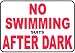 Outdoor Living : Novelty Sign: No Swimming Suits (after dark)