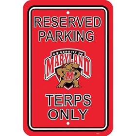 NCAA Maryland Terps 12-by-18 inch Plastic Parking Sign