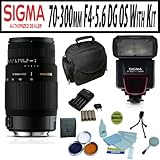 Sigma 70-300mm F4-5.6 DG OS with EF530 DG Super Flash, Opteka 3 Piece Filte ....