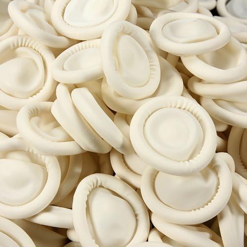 200PCS Nail Art Latex Finger Cots Protective Rubber Gloves Dactylotheca White