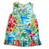 Banana Cabana by Plum Pudding - Toddler Girls Sleeveless Dress, Turquoise, Green, Red (Size 2T)