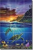 IMAGE OF Turtle Bay by Jeff Wilkie - Tropical Undersea Ceramic Tile Mural 36