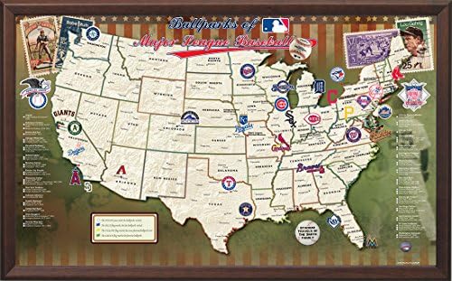 Ballparks of Major League Baseball Map