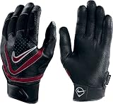 2008 Nike Diamond Elite VI Batting Glove - Black/Crimson