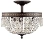 World Imports Lighting 2373-06 Bijoux 3-Light Flush Mount Fixture, Flemish