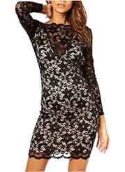 Sexy Floral Print Cocktail Long Sleeves 2014 Lace Party Dress 