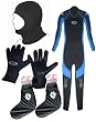Christmas Gift Set. Wetsuit + Hood + Gloves + Socks. Free Delivery. Size= Medium