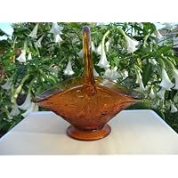 Vintage Brown Sandwich Indiana Glass Basket