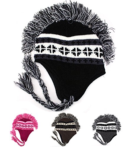 Enimay Men's Women's Mohawk Beanie Cold Weather Winter Hat Skull Cap
