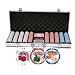 Da Vinci Premium Set of Welcome to Las Vegas Poker Chips with Case, Cards, & Dice