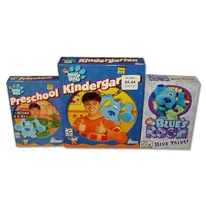 Click here to buy Blue's Clues 3 Pack: Kindergarten, Preschool and Blue's Room Blue Talks .