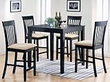 IMAGE OF 5pc Pack Espresso Finish Counter Height Table #AC 017314