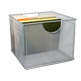 <b>Stackable Silver Mesh File Box by Design Ideas</b>