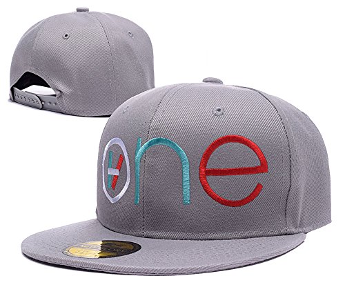 ANDREYD Twenty One Pilots Band Logo Adjustable Snapback Embroidery Hats Caps - Grey
