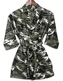 Private Label - Boys Camouflage Fleece Robe, Green